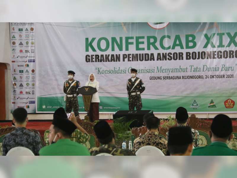 Bupati Anna Muawanah Buka Konfercab XIX GP Ansor Bojonegoro