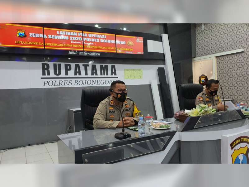 Polres Bojonegoro Gelar Latihan Pra Operasi Zebra Semeru 2020