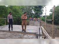 Diterjang Banjir, Jembatan Darurat di Desa Panjang Kecamatan Kedungadem Bojonegoro, Putus