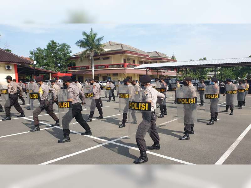 Jelang Pilkada 2020, Polres Blora Gelar Latihan Dalmas