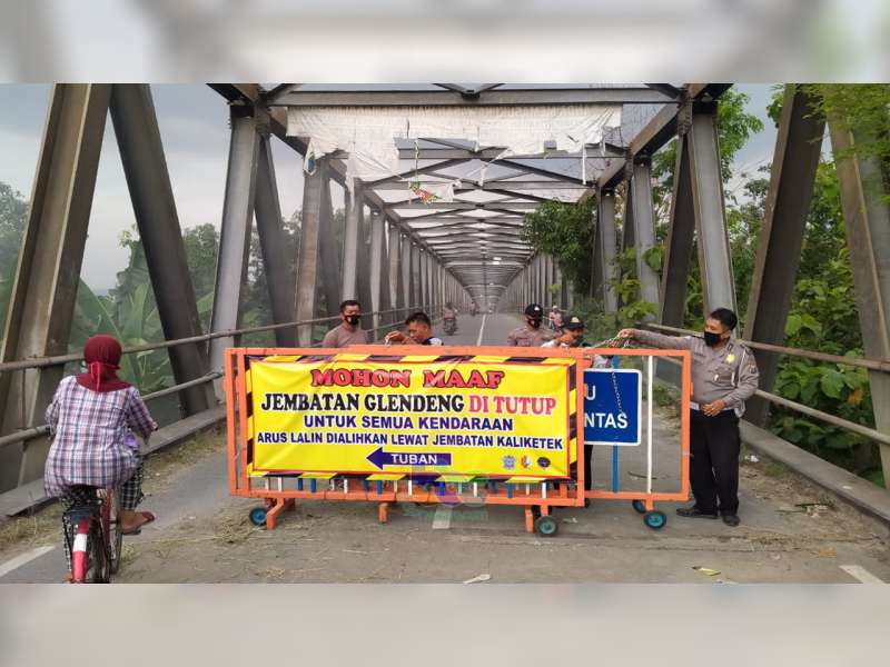 Jembatan Glendeng Penghubung Bojonegoro-Tuban, Dibuka Untuk Kendaraan R2 dan Pejalan Kaki