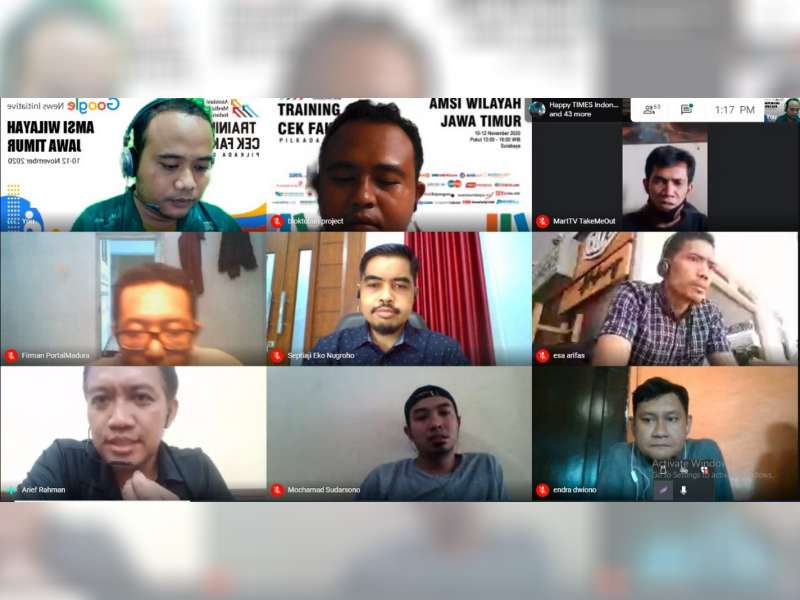 AMSI Jatim, Gelar Training Cek Fakta Pilkada 2020, Secara Virtual