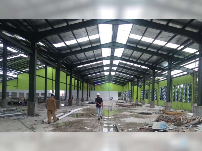 Progres Pembangunan Pasar Sroyo dan Pasar Banjarejo, Bojonegoro Kota, Capai 90 Persen