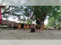 Terapkan Protokol Kesehatan, Tim Barongan Nara Singa Lodra Blora Tampil Memukau