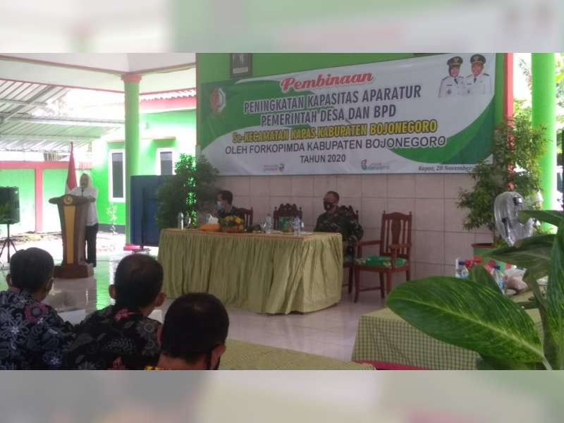 Pemkab Bojonegoro Gelar Pembinaan Aparatur Pemerintahan Desa dan BPD di Kapas