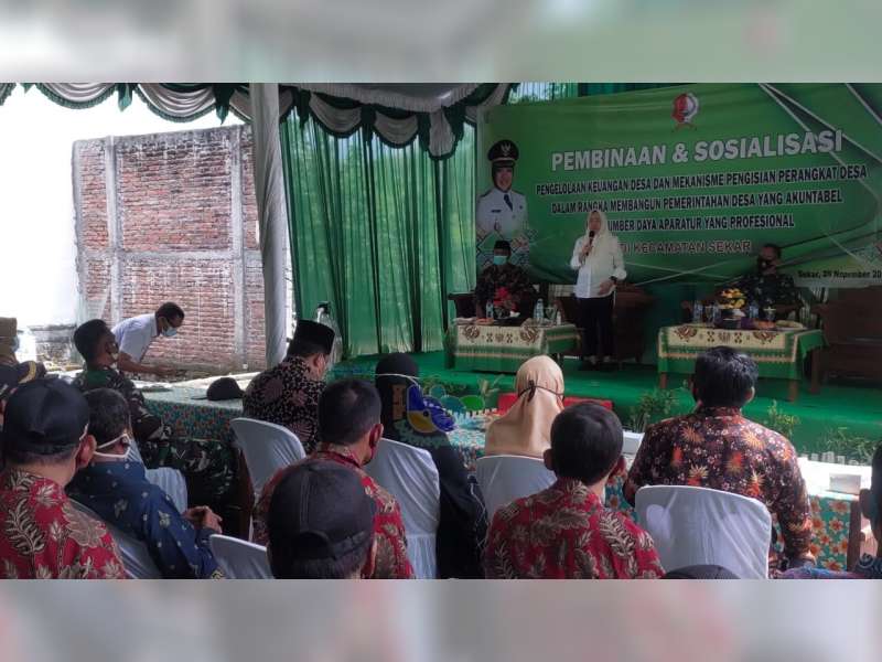 Bupati Bojonegoro Beri Pembinaan Pengelolaan Keuangan Desa di Kecamatan Sekar