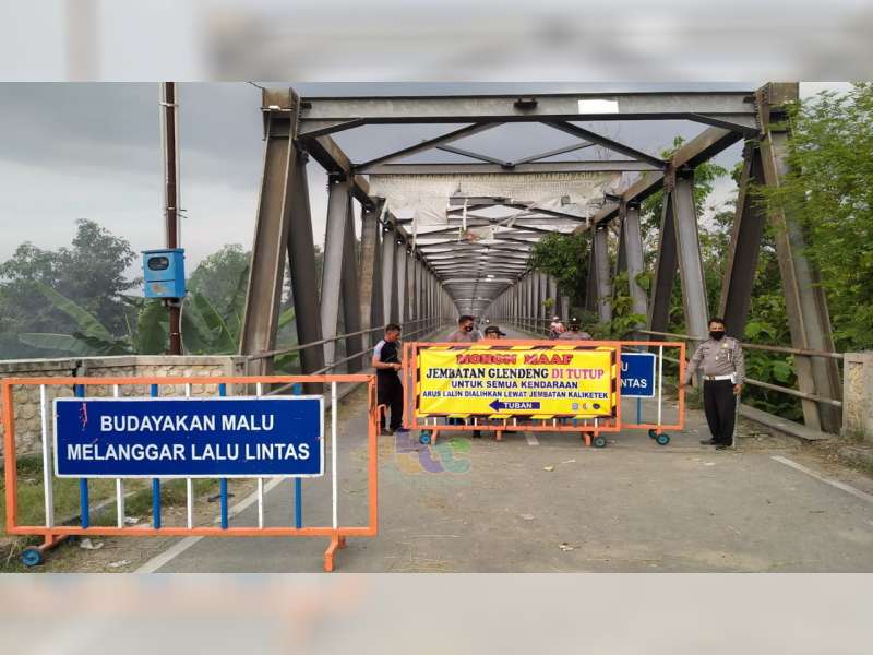 Mulai Besok, Jembatan Glendeng Penghubung Bojonegoro-Tuban, Kembali Ditutup Total