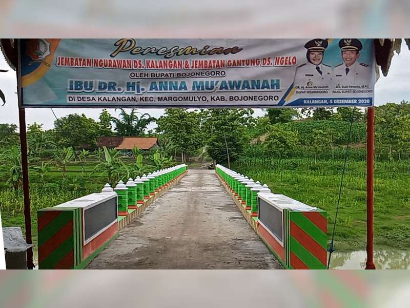 Bupati Bojonegoro Anna Muawanah, Resmikan 2 Jembatan di Margomulyo