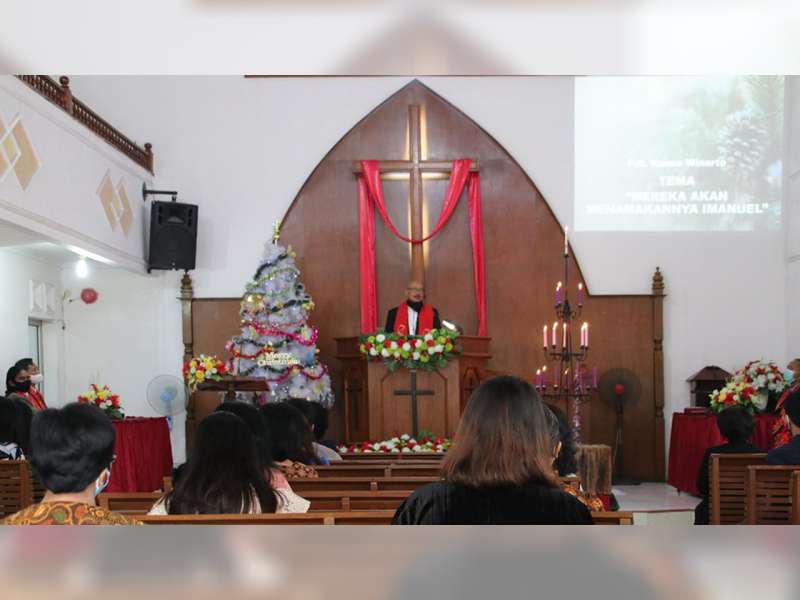 Kebaktian Natal di Blora Berlangsung dengan Pembatasan Jemaat