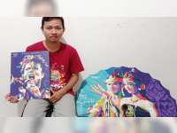 Tekuni Melukis Wajah WPAP, Pemuda Bojonegoro Ini per Bulan Raup Puluhan Juta Rupiah