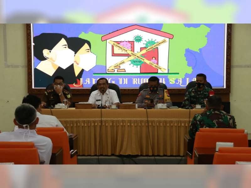 Bupati Blora Pimpin Rapat Koordinasi Gerakan Jateng di Rumah Saja