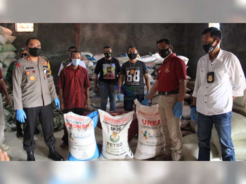 Gerebek Gudang Palawija, Polres Blora Temukan 14,9 Ton Pupuk Bersubsidi