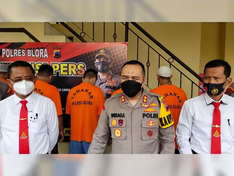 Beraksi di 5 TKP, 3 Orang Pelaku Pencurian Ditangkap Polres Blora