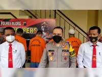 Beraksi di 5 TKP, 3 Orang Pelaku Pencurian Ditangkap Polres Blora