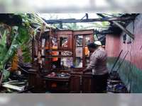 Diduga Akibat Korsleting Listrik, Rumah Warga Kalitidu, Bojonegoro, Terbakar