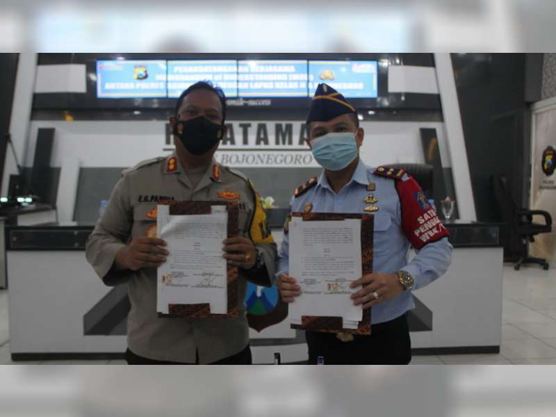 Polres Tandatangani Perjanjian Kerja Sama dengan Lembaga Pemasyarakatan Bojonegoro