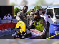 Polres Bojonegoro Musnahkan Puluhan Knalpot Brong