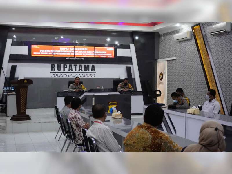 Antisipasi Kejahatan, Polres Bojonegoro Gelar Rapat Koordinasi dengan Pimpinan Bank