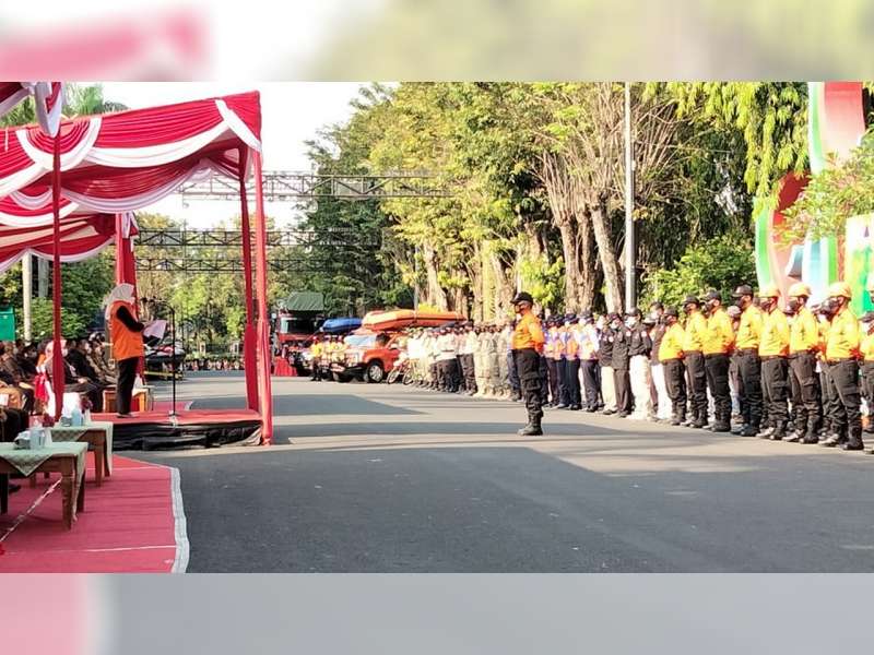 Bupati Bojonegoro Anna Muawanah Pimpin Apel Peringatan Hari Kesiapsiagaan Bencana