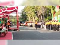 Bupati Bojonegoro Anna Muawanah Pimpin Apel Peringatan Hari Kesiapsiagaan Bencana