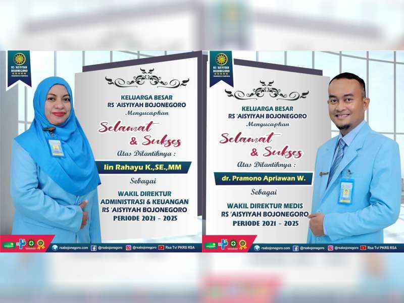 Rumah Sakit Aisyiyah Bojonegoro Lantik 2 Orang Wakil Direktur Periode 2021-2025