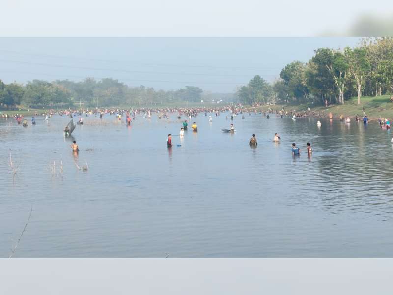 Menengok Tradisi Tangkap Ikan 'Memetan' di Desa Sonorejo, Padangan, Bojonegoro