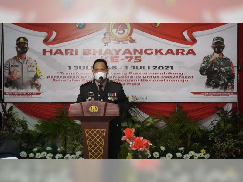 Polres Bojonegoro Apresiasi Tiga Desa yang Berhasil Menangani Posko PPKM Skala Mikro