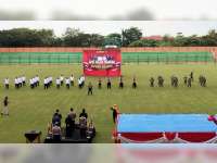 PPKM Darurat Resmi Diberlakukan, Polres Bojonegoro Laksanakan Apel Gelar Pasukan Gabungan