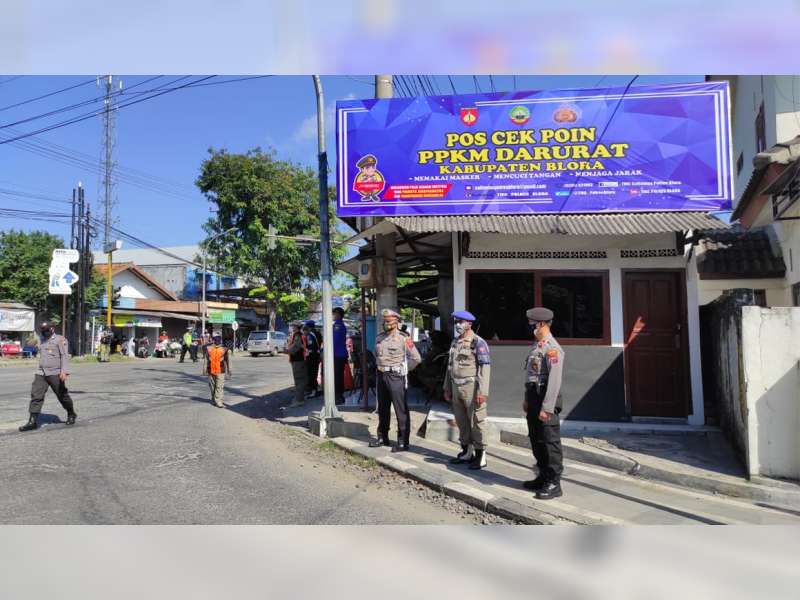 Polres Blora Dirikan Pos Pantau PPKM Darurat