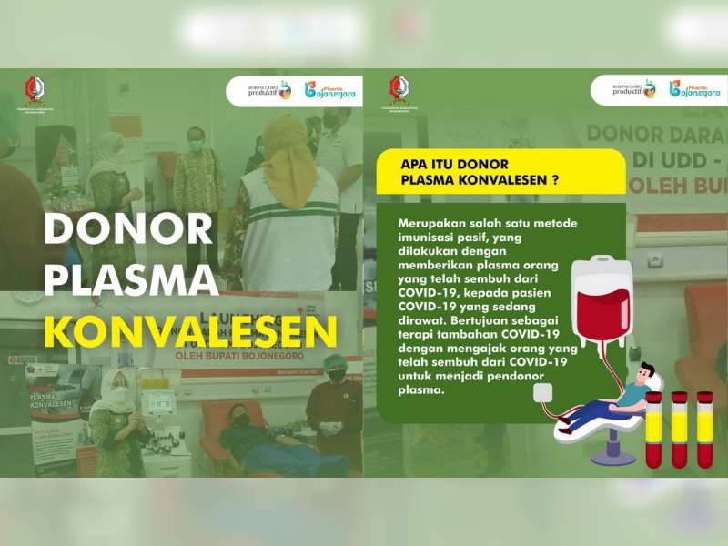 Ayo! Warga Bojonegoro yang Sudah Sembuh dari COVID-19 Ikut Donor Plasma Konvalesen