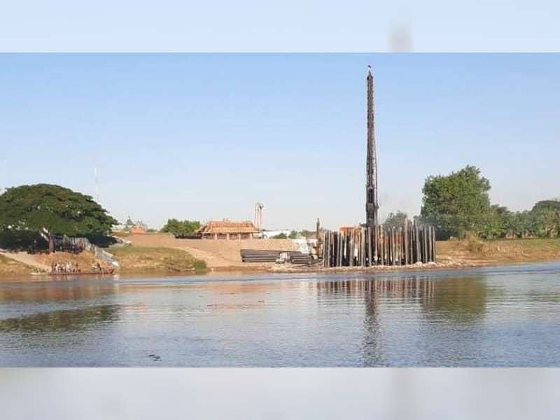 Jelang Musim Penghujan, Pembangunan Jembatan Kanor-Rengel, Penghubung Bojonegoro-Tuban, Terus Dikebut