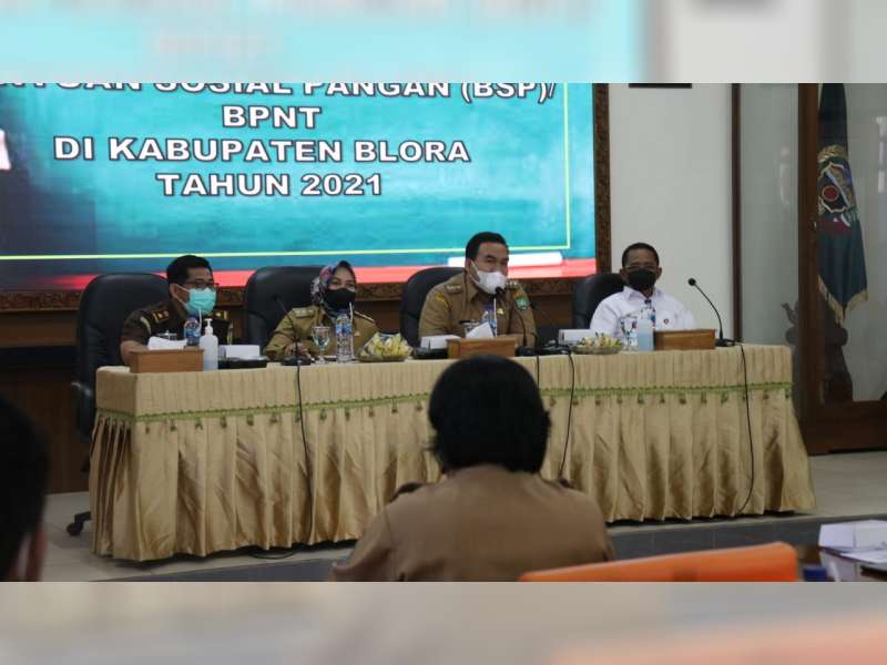 Bupati Blora Minta Penyaluran Bantuan Pangan Non Tunai Diperbaiki