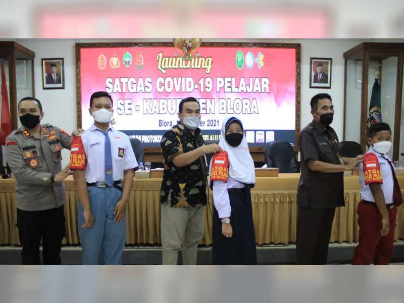 Pembelajaran Tatap Muka Mulai Berlangsung, Polres Blora Inisiasi Satgas COVID-19 Pelajar