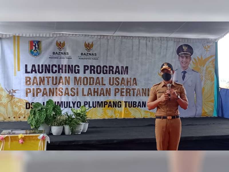 Petani di Desa Jatimulyo, Tuban, Terima Bantuan Modal Usaha dan Pipanisasi Lahan Pertanian