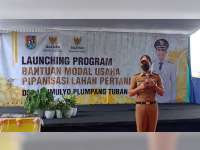 Petani di Desa Jatimulyo, Tuban, Terima Bantuan Modal Usaha dan Pipanisasi Lahan Pertanian