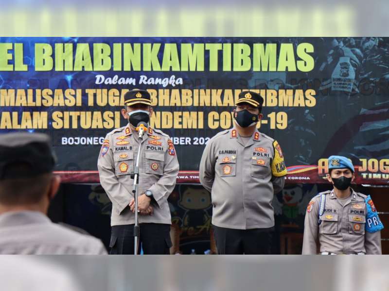 Berkunjung ke Polres Bojonegoro, Wadir Binmas Polda Jatim Pimpin Apel Bhabinkamtibmas