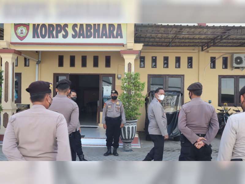 Kapolres Bojonegoro AKBP EG Pandia Cek Personel Sat Sabhara