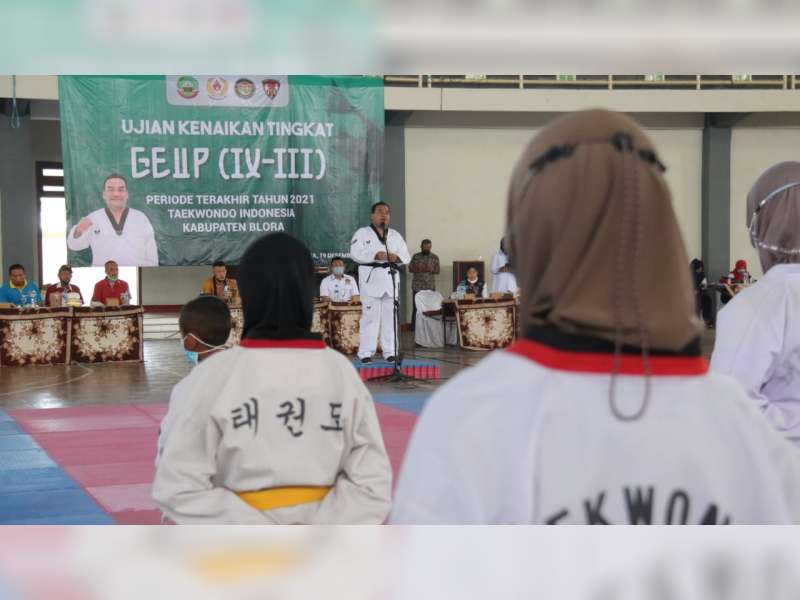 Bupati Blora Buka Ujian Kenaikan Tingkat Cabang Olahraga Taekwondo