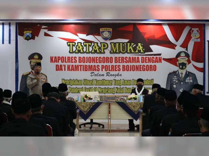 Jelang Natal dan Tahun Baru, Polres Bojonegoro Gelar Pertemuan dengan Dai dan Pendeta Kamtibmas