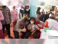 Kapolres Bojonegoro AKBP Muhammad Hadiri Vaksinasi Anak TK Kemala Bhayangkari