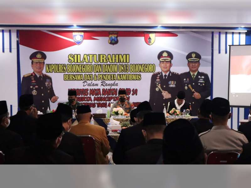 Kapolres dan Dandim Ajak Dai dan Pendeta Kamtibmas Jaga Sitauasi di Bojonegoro Tetap Kondusif