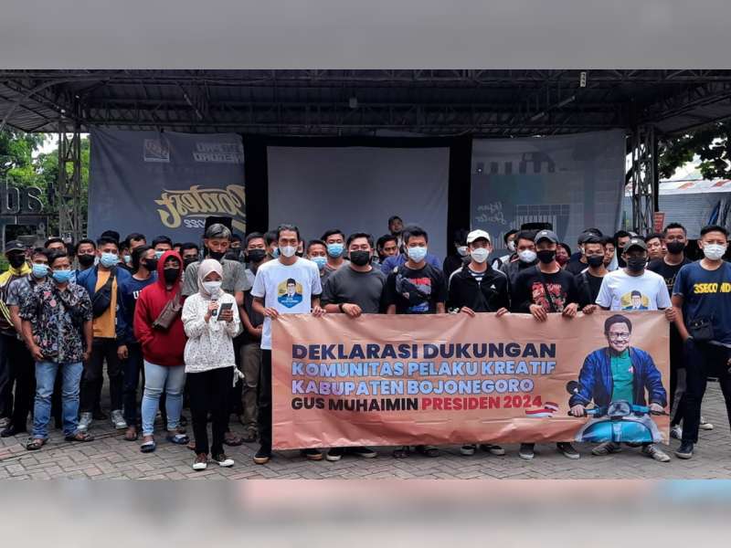Deklarasi Komunitas Kreatif Bojonegoro Dukung Gus Muhaimin sebagai Capres 2024
