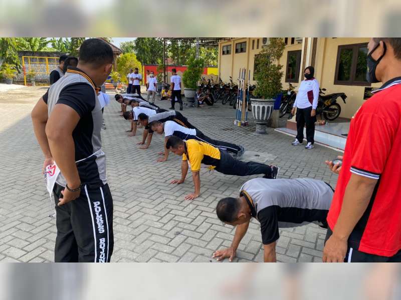 Wujudkan SDM Unggul, Polres Bojonegoro Gelar Tes Kesamaptaan Jasmani