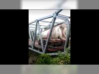 Ditabrak Truk Semen, Jembatan Ngantru di Ngawi Patah, Jalan Nasional Bojonegoro-Ngawi Ditutup Total