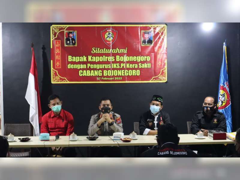 Kapolres Bojonegoro Silaturahmi dengan Pengurus Perguruan Silat IKSPI Kera Sakti