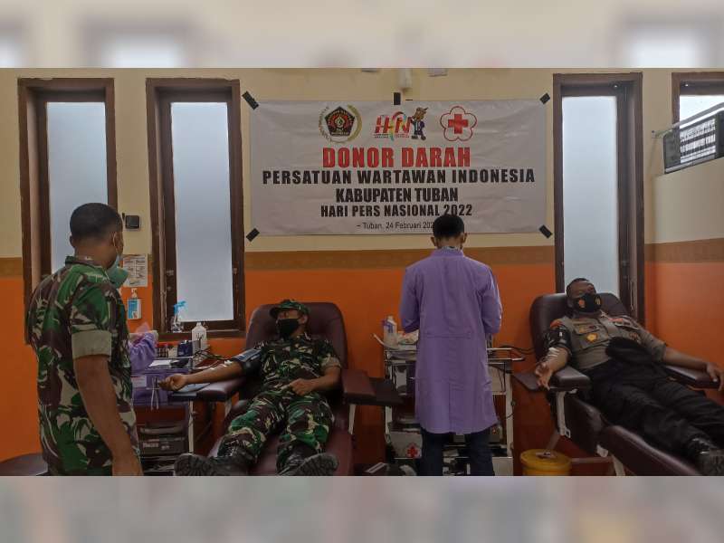 Peringati Hari Pers Nasional 2022, PWI Tuban Gelar Donor Darah
