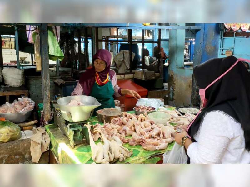 Harga Daging Ayam di Pasar Bojonegoro Berangsur Naik, Daging Sapi Stabil