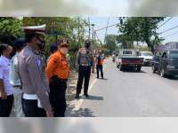 Sat Lantas bersama Forum LLAJ Cek dan Survei Jalur Poros Bojonegoro