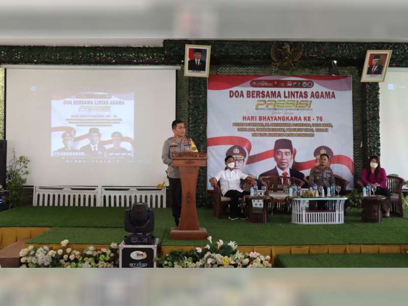Kapolres Bojonegoro Hadiri Doa Bersama Lintas Agama
