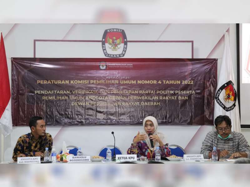 KPU Bojonegoro Sosialisasi Peraturan KPU Nomor 4 Tahun 2022